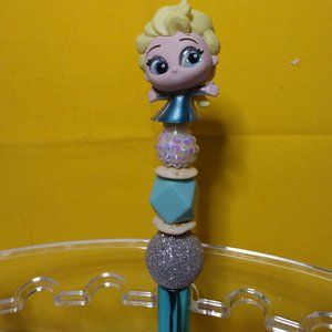 Disney doorables: Elsa handmade beaded pen